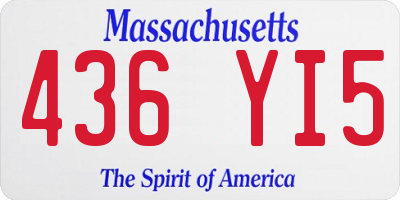 MA license plate 436YI5