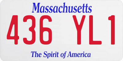 MA license plate 436YL1