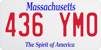 MA license plate 436YM0