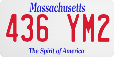 MA license plate 436YM2