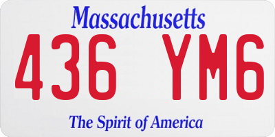 MA license plate 436YM6