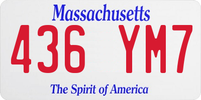 MA license plate 436YM7