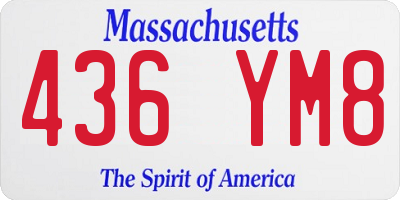 MA license plate 436YM8