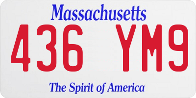 MA license plate 436YM9