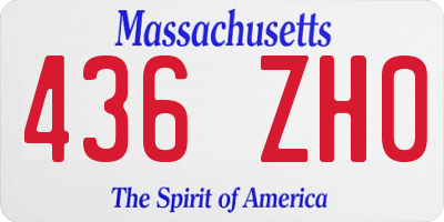 MA license plate 436ZH0