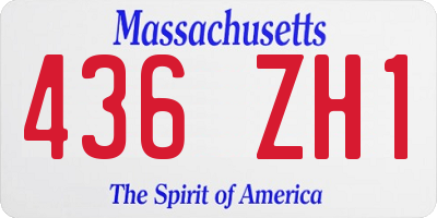 MA license plate 436ZH1