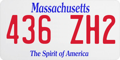 MA license plate 436ZH2