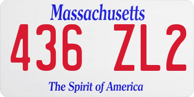 MA license plate 436ZL2