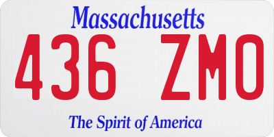 MA license plate 436ZM0