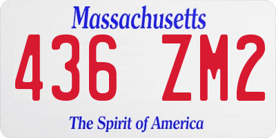 MA license plate 436ZM2