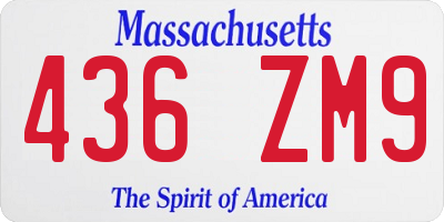 MA license plate 436ZM9