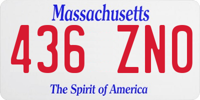 MA license plate 436ZN0