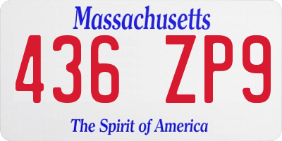 MA license plate 436ZP9