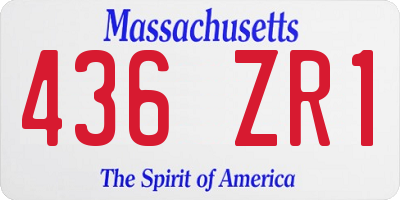 MA license plate 436ZR1