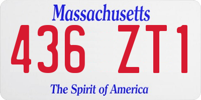 MA license plate 436ZT1
