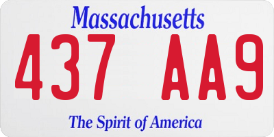 MA license plate 437AA9