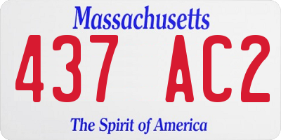 MA license plate 437AC2