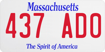 MA license plate 437AD0
