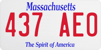 MA license plate 437AE0