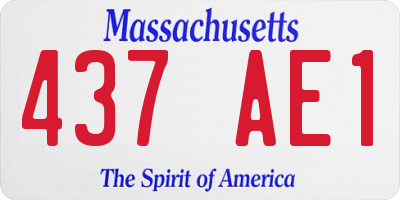 MA license plate 437AE1