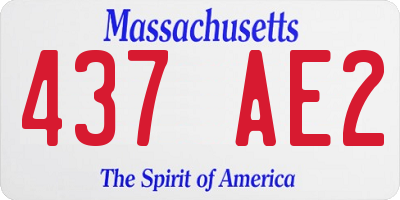 MA license plate 437AE2