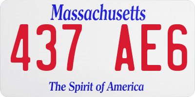 MA license plate 437AE6