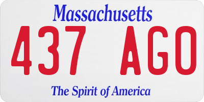 MA license plate 437AG0