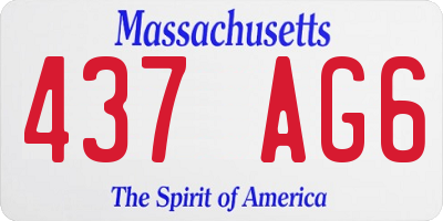 MA license plate 437AG6