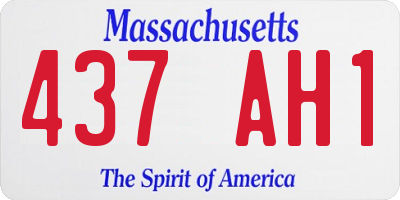 MA license plate 437AH1