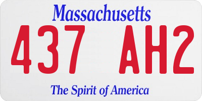 MA license plate 437AH2