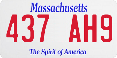 MA license plate 437AH9