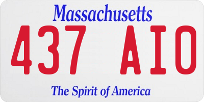 MA license plate 437AI0