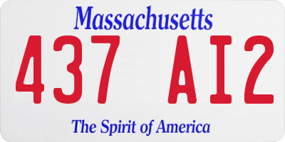 MA license plate 437AI2