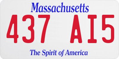 MA license plate 437AI5