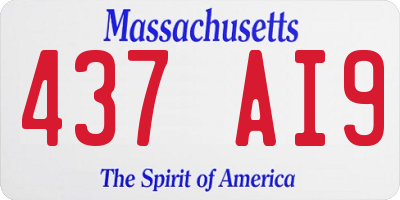 MA license plate 437AI9