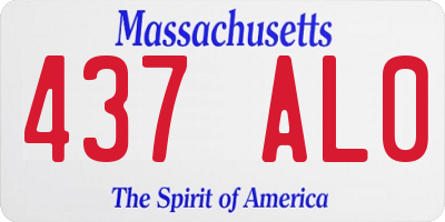 MA license plate 437AL0