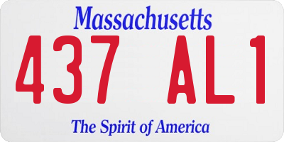 MA license plate 437AL1