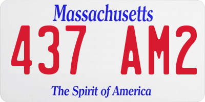 MA license plate 437AM2