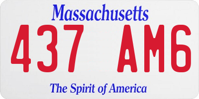 MA license plate 437AM6