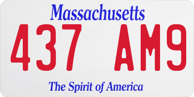 MA license plate 437AM9