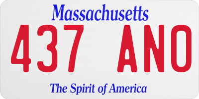 MA license plate 437AN0