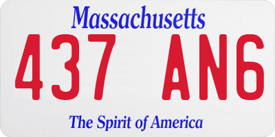 MA license plate 437AN6