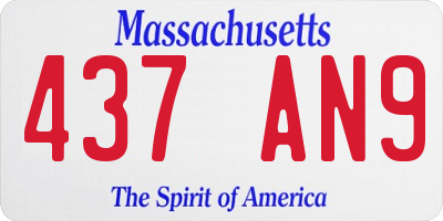 MA license plate 437AN9