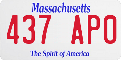 MA license plate 437AP0