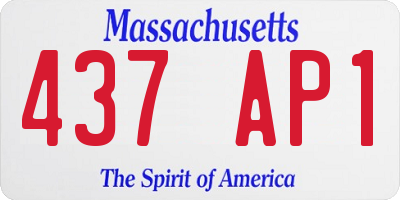 MA license plate 437AP1