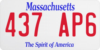 MA license plate 437AP6
