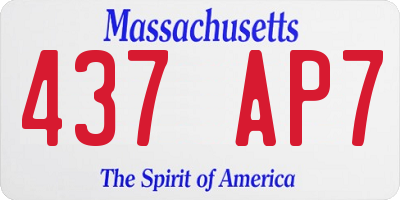 MA license plate 437AP7