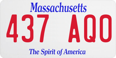 MA license plate 437AQ0