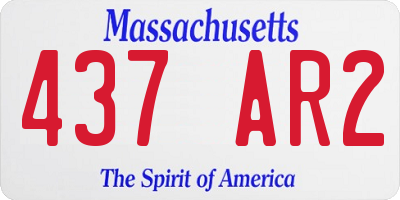 MA license plate 437AR2