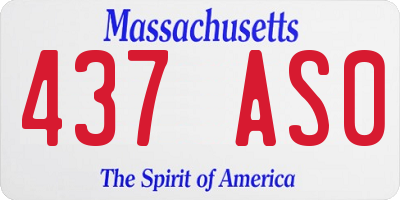 MA license plate 437AS0